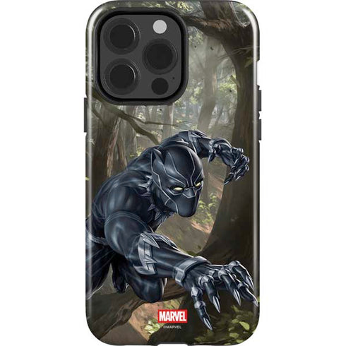 Marvel Black Panther In the Jungle iPhone 15 Pro Impact Case